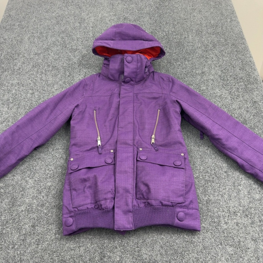 Special Blend Snow Suit Womens S Purple Orange Polyester Hooded Insulated Sport